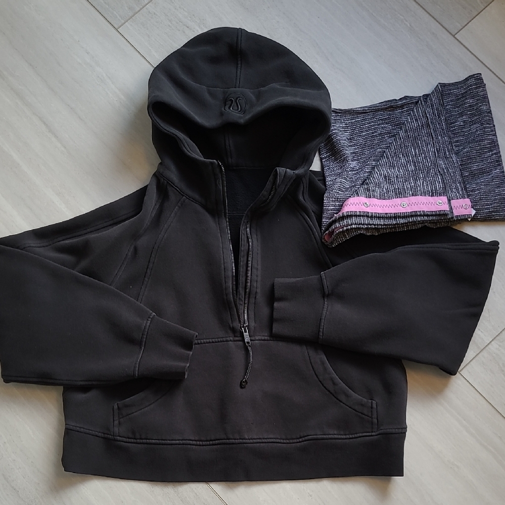 LULULEMON crop Scuba with bonus   IVIVVA wrap Scarf!!!